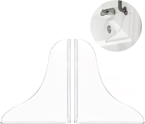 Tiga 2 Pieces Bathtub Shower Splash Guard, Bathroom Bath Tub Splash Guards with 3M Super Viscose, Perfectly Matched to Shower Curtain Weights