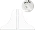 Tiga 2 Pieces Bathtub Shower Splash Guard, Bathroom Bath Tub Splash Guards with 3M Super Viscose, Perfectly Matched to Shower Curtain Weights
