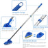 Long Handle Cleaning Brush, Globalstore 2 in 1 Scrub Brush Shower Scrubber for Cleaning, 37? Scrubbing Brush Bathtub Scrubber for Shower Floor Bathroom Wall Glass, 1 Stiff Bristle Brush 3 Sponge Brush