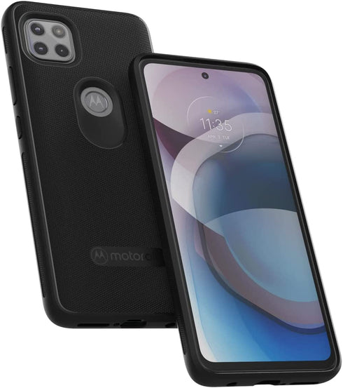 Motorola Essentials Motorola One 5G Ace (One 5G UW Ace) Protective Case- Black - Precision fit Shock Absorbing Cases for Enhanced Phone Grip, Style, Drop Protection for Your Device