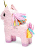 Blue Panda Small Unicorn Pinata for Birthday Party Supplies (13.4 x 15.5 x 4.6 Inches)