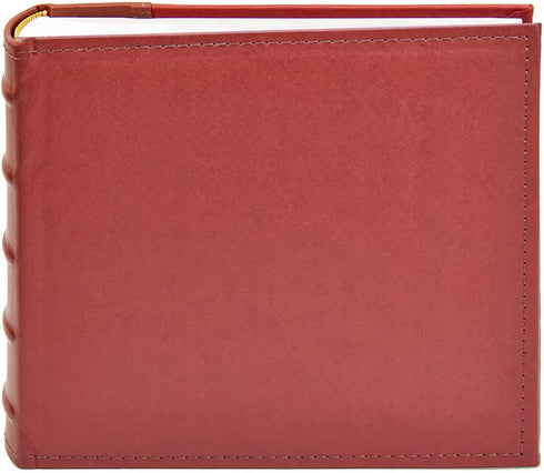 Golden State Art Photo Album, Holds 200 4"x6" Pictures, 2 Per Page, Faux Leather Vintage Inspired Cover, P52028-7 Marron