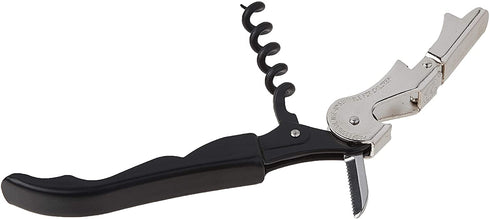Pulltap's Genuine Classic 500 Double-Hinged Lever Waiters Wine Corkscrew Bottle Opener (Negro)