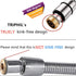 TRIPHIL Kink-free Shower Hoses Extra-long for Handheld Showerhead Hose Replacement Ultra-flexible Metal Shower Tube Extension Anti-twist 2 Brass Connectors Stainless Steel Sleeve Chrome 118 Inches