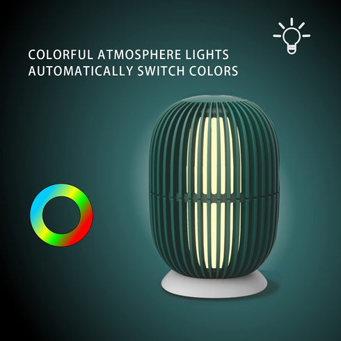 180ml Large Mist Mini Humidifier, Personal Room Long-Lasting Moisturizing Humidifier, Aroma Diffuser, Personal Desk Humidifier With 7-Color Night Light, Intelligent Anti-Drying, Suitable For Spa Yoga Baby Bedroom Office Travel