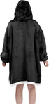 Dreamcountry Wearable Blanket for Kids, Oversized Sherpa Blanket Hoodie with Deep Pocket, Soft and Warm Blanket Sweatshirt with Comfy Sleeves, Gifts for Kid, Youth, Boys, Girls