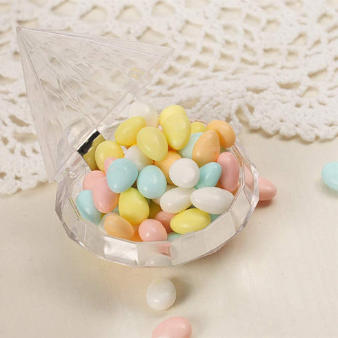 Toyvian 12 Pcs Diamond Shaped Candy Boxes Transparent Wedding Favors Boxes Birthday Party Decorating Ornament Container