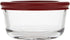 Anchor Hocking nchor Hocking Classic Food Storage Containers, 1-Cup, Clear Glass, Red Lids