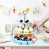 3 Tier Serving Tray Melamine White Stand for Cupcake Cake Dessert Pastry Fruit Tea Party (Large Size)