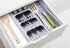 SOMIER Expandable Kitchen Drawer Organizer, Adjustable Cutlery Trays and Utensil Holder, Kitchen Drawer Dividers Storage for Silverware, Flatware, Knives, Spoons, Gray