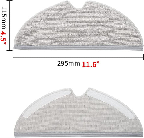 10pcs Replacement Full Microfiber Mopping Pads Washable Vacuum Cleaner Mop Cloths for XiaoMi Roborock S5 Max S6 Pure S6 MaxV S5 S51 S50 S55 Xiaowa E25 E35