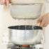 Set of 2 304 Stainless Steel Kitchen Fine Mesh Food Strainer with Handle + Steel Pot