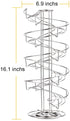 Toplife Spiral Design Stainless Steel Egg Skelter Dispenser Rack,Storage Display Rack,Silver