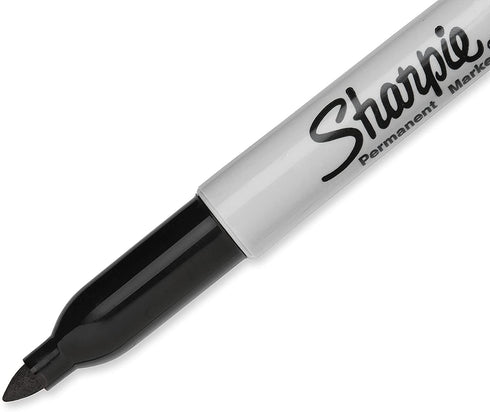 Sharpie Permanent Markers, Fine Point, Black, 12 Count