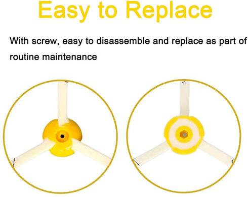Side Brush Replacement for IRobot Roomba 900,800,700 and 600 Series 960 980 985 860 870 877 880 890 891 895 805 761 770 780 790 614 650 665 671 675 690 Models, 6-Pack by VVSUN
