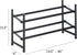 Richards Homewares Stackable Telescoping Shoe Rack, 2-Tier Holds Upto 20-Pair, Matte Black