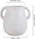 Kimdio Ceramic Flower Vase, Vases for Decor, Decorative Table Floral Vase for Living Room, Indoor Plant, Shelf, Mantle, Table, Office, Wedding Centerpieces/Arrangements,Bottom Waterproof (White)