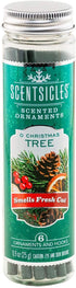 Scentsicles O Christmas Tree Scented Ornaments with Hooks - 2 Bottles (12 Sticks Total)
