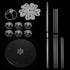 RUBFAC 7 Sets of Balloon Stand Kits, Reusable Clear Balloon Stand Holder for Table, Including Glue, Tie Tool, Flower Clips, Table Balloon Stand Suitable for Birthday Wedding Party Decorations