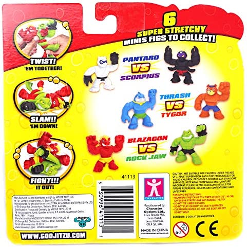 Heroes of Goo JIT Zu Minis Versus Pack (2 Sets) Pantaro vs Scorpius, Blazagon vs Rock Jaw, and 2 GosuToys Stickers