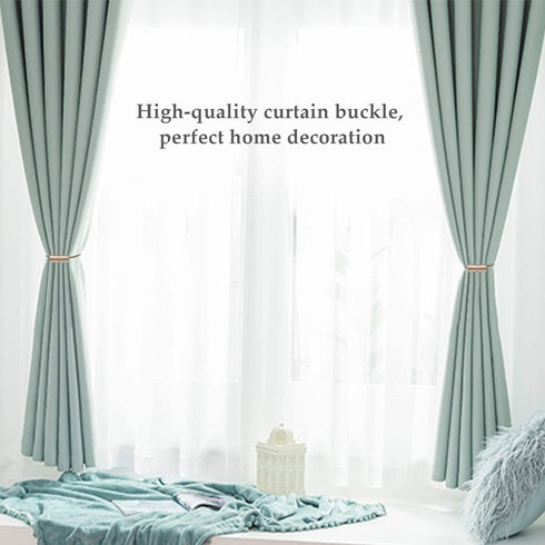 Elctman Magnetic Curtain Tiebacks Clips - Window Curtain Holdbacks for Home Office Decorative Rope Tie Backs, Curtain Tiebacks for Drapes, No Tools Required - 3 Pair -3blue