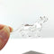 Sansukjai Rare Tiger Tiny Micro Crystal Figurines Hand Blown Clear Glass Art Wild Animals Collectible Gift Home Decor