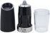Electric Gravity Pepper Grinder or Salt Mill with Adjustable Coarseness Automatic Pepper Mill Grinder Battery Powered with Blue LED Light,One Hand Opetated Brushed Stainless Steel by CHEW FUN