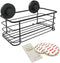 Gecko-Loc ?? Super Suction Cup Shower Caddy Bath Wall Shelf, Large Deep Bathroom Shampoo, Conditioner and Bath Gel Caddy Organizer - Kitchen Storage Basket - Rustproof Stainless Steel Black Finish