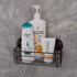 Gecko-Loc ?? Super Suction Cup Shower Caddy Bath Wall Shelf, Large Deep Bathroom Shampoo, Conditioner and Bath Gel Caddy Organizer - Kitchen Storage Basket - Rustproof Stainless Steel Black Finish