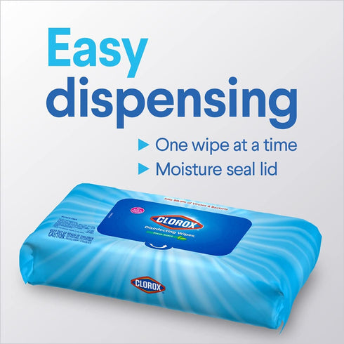 Clorox Disinfecting Wipes, Bleach Free Cleaning Wipes, Fresh Scent, Moisture Seal Lid, 75 Wipes, Pack of 3 (New Packaging)