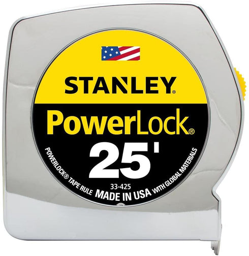 STANLEY Tape Measure, Chrome, 25-Foot (33-425)