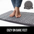 Gorilla Grip Durable Natural Rubber Door Mat, Waterproof, Low Profile, Heavy Duty Welcome Doormat for Indoor and Outdoor, Easy Clean, Rug Mats for Entry, Patio, Busy Areas, 17x29, Steel Chevron