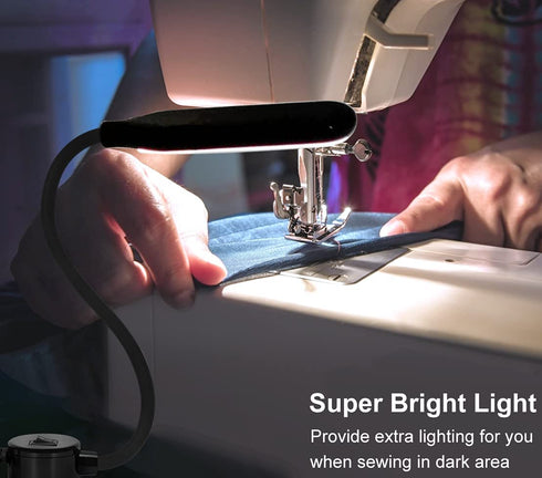 HengBo Sewing Machine Light, 6000K Daylight LED Work Lamp with Flexible Gooseneck Magnetic Mounting Base for Sewing Reading Workbench Lathe Drill Presses 3D Printer