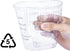 Clear Plastic Mixing Cup with Lids, Paint and Epoxy Mixing Cups Container for Paint, Resin, Epoxy, Art, Multiple Calibrated Mixing Ratios, Measurements in OZ. and ML (12pack,20ounce)