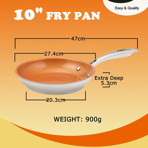 Frying Pan, NAVU Nonstick Egg Pans for Cooking, Non Stick Skillet Ceramic Coating Cookware, 10 Inch