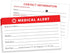 Medical Alert ID Wallet Card - 10 Pack for Emergencies Heavyweight Card Stock Bright Red Easy to Read Made in USA Could Save Your Life by Pill Thing