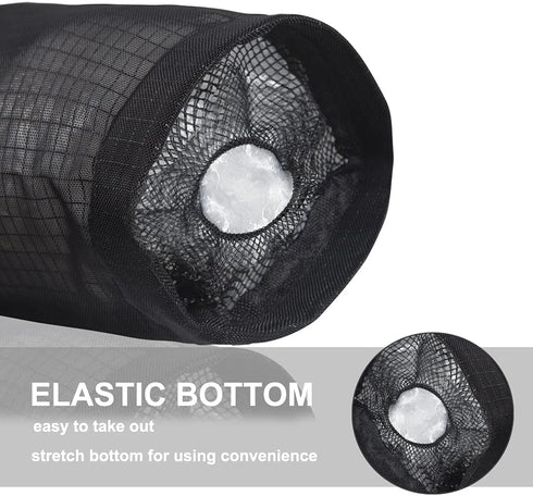 Plastic Bag Holder 2 Packs Mesh Hanging Storage Dispensers (Black 2 Packs)
