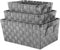 Whitmor Woven Strap Storage Baskets S/3-Gray