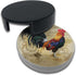 Yilad Rooster Chicken Coasters for Drinks,Leather Coasters with Holder Set of 6, Cups Mugs Mat Pad for Home Bar Decor Coaster1