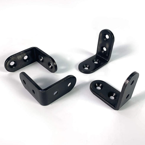 20 Pcs Black Corner Braces 2x2 Inch Steel L Bracket Heavy Duty Joint Right Angle Shelf Support Corner Braces for Shelves, Wood Furniture, Cabinet with Screws (20 Pack)