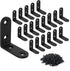 20 Pcs Black Corner Braces 2x2 Inch Steel L Bracket Heavy Duty Joint Right Angle Shelf Support Corner Braces for Shelves, Wood Furniture, Cabinet with Screws (20 Pack)