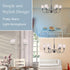 Wellmet Chandelier Shades,ONLY FOR CANDLE BULBS,Clip-on Fitter Lamp Shades,Set of 6 , 5.5"x5.5"x 5", Gauze White