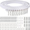 Bendable Ceiling Curved Curtain Track Flexible Ceiling Curtain Mount Soft Windows Curved Track for Curtain Rail with Metal Curtain Hooks, Bed Curtains Room Divider, Ceiling Track (White, 3 m)