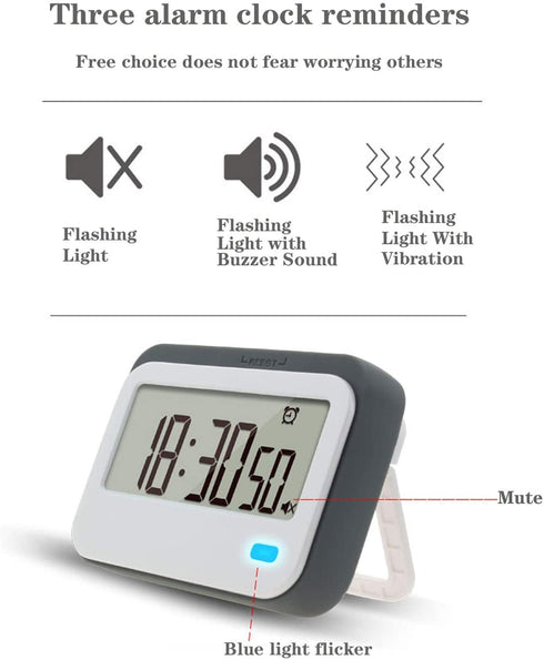 Digital Kitchen Timer, Alarm Clock ,Stopwatch,Large Digits,Loud Alarm, Mute Blinking Light and Magnetic Stand .Kitchen Timer, Classroom Timer... (Gray)