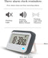 Digital Kitchen Timer, Alarm Clock ,Stopwatch,Large Digits,Loud Alarm, Mute Blinking Light and Magnetic Stand .Kitchen Timer, Classroom Timer... (Gray)