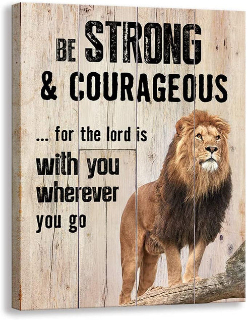 Kas Home Inspirational Quotes Motivational Canvas Wall Art,Family Prints Signs Framed, Retro Artwork Decoration for Bathroom, Bedroom, Office, Home Wall Decor (12 X 15 inch, Strong)