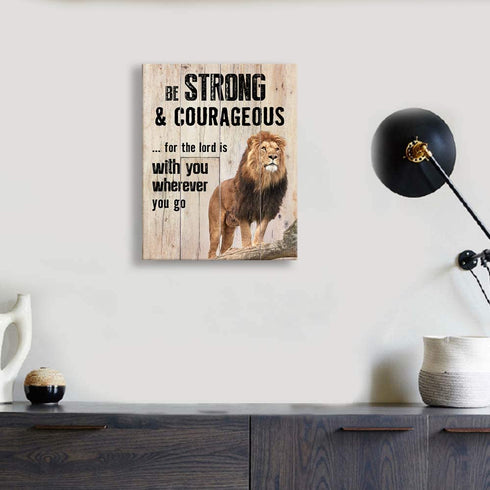 Kas Home Inspirational Quotes Motivational Canvas Wall Art,Family Prints Signs Framed, Retro Artwork Decoration for Bathroom, Bedroom, Office, Home Wall Decor (12 X 15 inch, Strong)