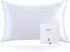ZIMASILK 100% Mulberry Silk Pillowcase for Hair and Skin Health,Soft and Smooth,Both Sides Premium Grade 6A Silk,600 Thread Count,with Hidden Zipper,1pc(Standard 20''x26'',White)