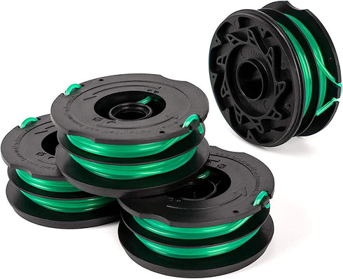 THTEN DF-080 String Trimmer Spools Compatible with Black Decker GH1100 GH1000 GH2000 Electric String Grass Trimmer Lawn Edger DF-080-BKP 30ft 0.080" Dual Auto-Feed Spool 4 Pack