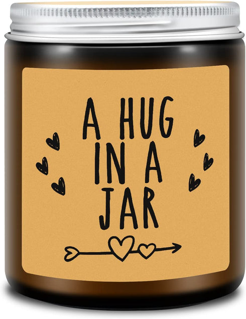 Sympathy Gift, Get Well Soon Gifts for Women - A Hug in a Jar Candles - Thinking of You Gifts for Her, Him, Friends, Mom, Mothers Day Gifts, Cheer Up, Divorce, Miss You, Condolence Gifts for Women